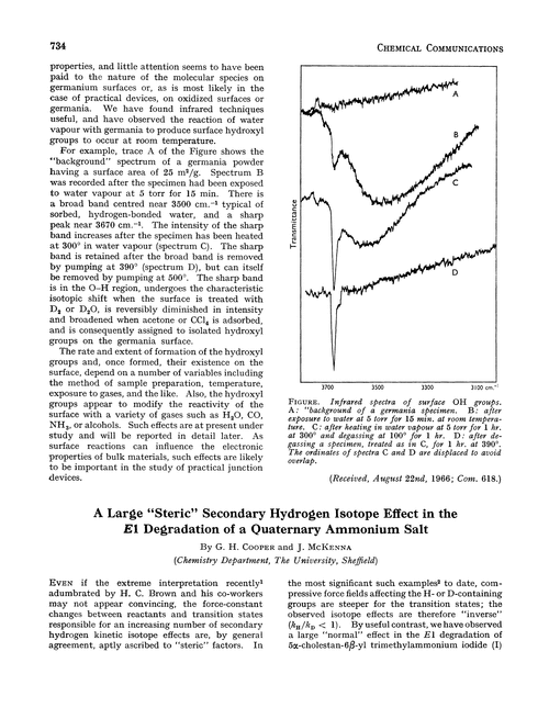 A large “steric” secondary hydrogen isotope effect in the E1 degradation of a quaternary ammonium salt