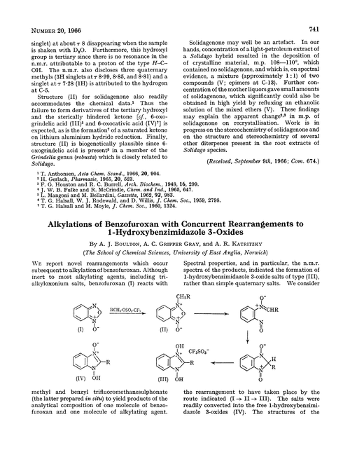 Alkylations of benzofuroxan with concurrent rearrangements to 1-hydroxybenzimidazole 3-oxides