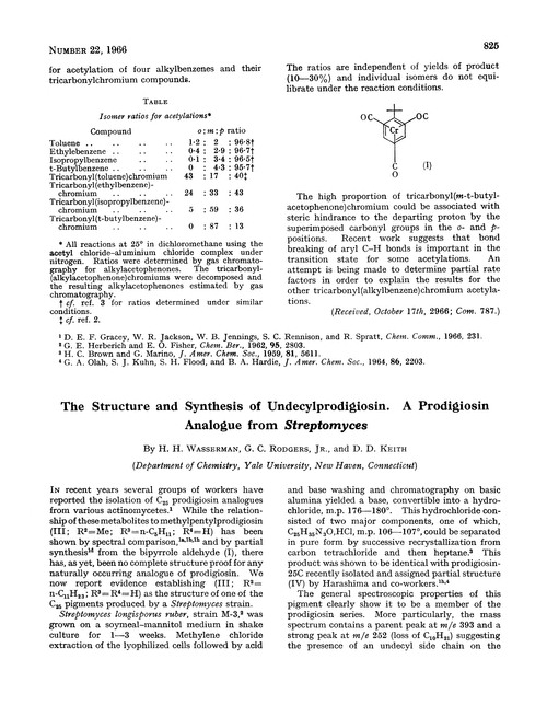 The structure and synthesis of undecylprodigiosin. A prodigiosin analogue from Streptomyces