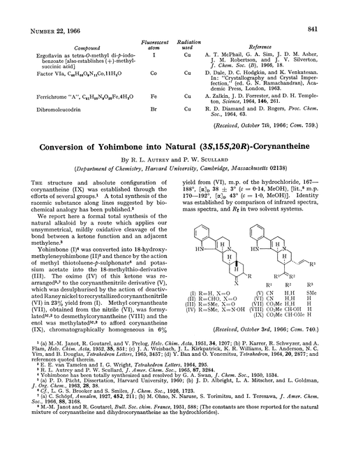 Conversion of yohimbone into natural (3S, 15S, 20R)-corynantheine