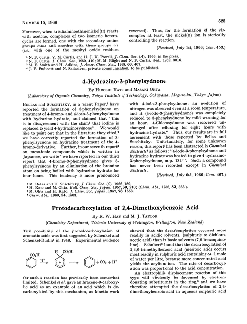 4-Hydrazino-3-phenylsydnone