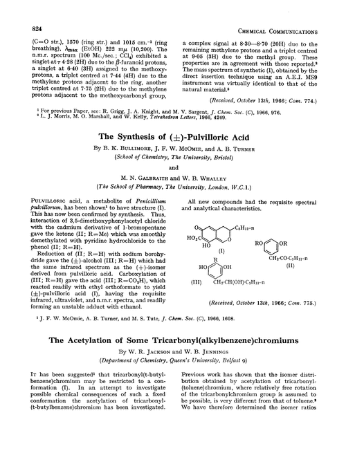 The acetylation of some tricarbonyl(alkylbenzene)chorminus