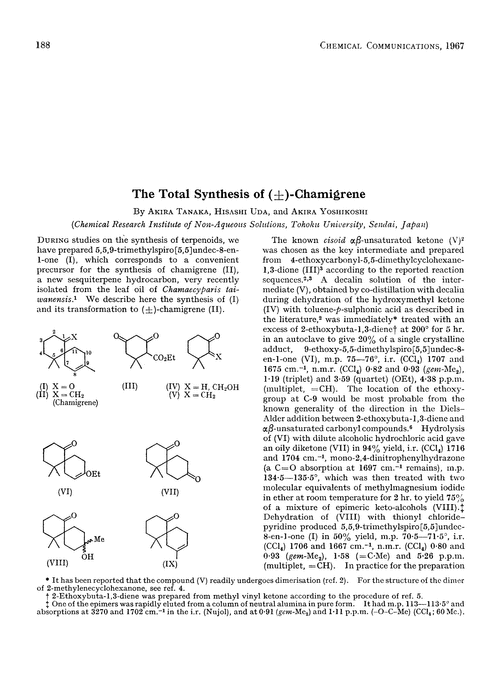 The total synthesis of (±)-chamigrene