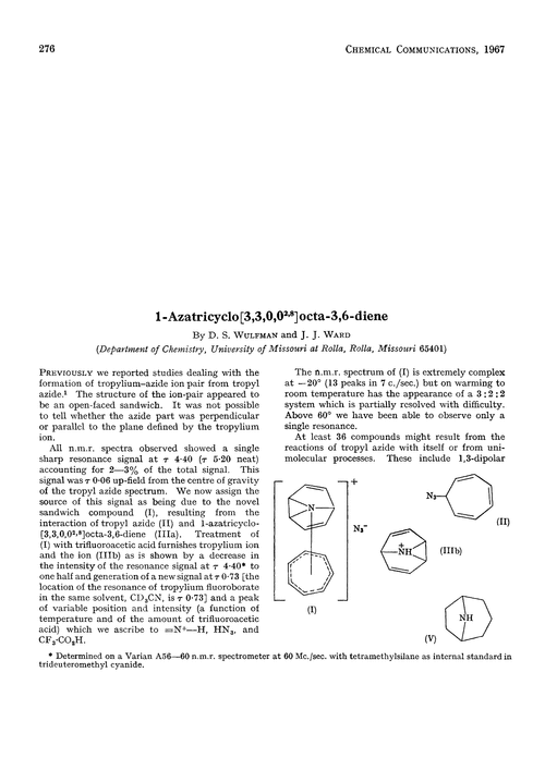 1-Azatricyclo[3,3,0,02,8]octa-3,6-diene