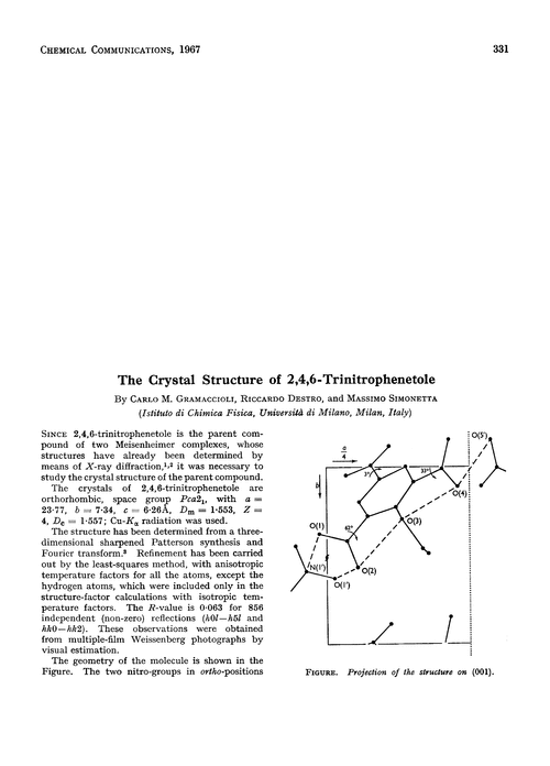 The crystal structure of 2,4,6-trinitrophenetole