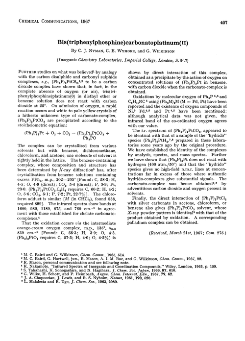 Bis(triphenylphosphine)carbonatoplatinum(II)