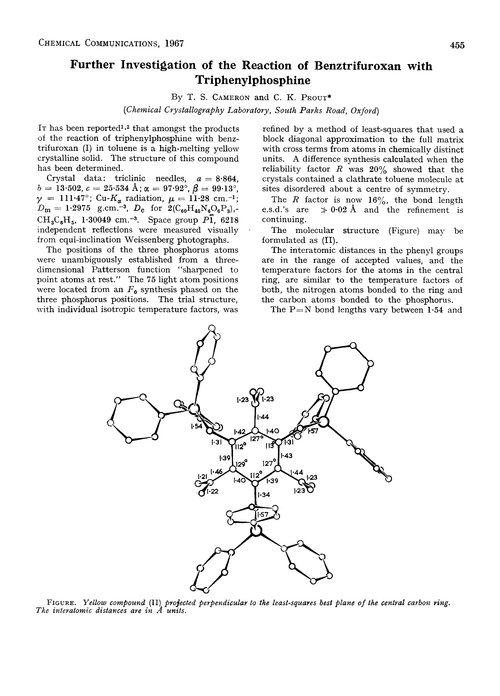 Further investigation of the reaction of benztrifuroxan with triphenylphosphine