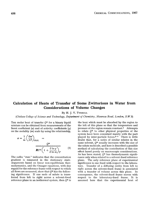 Calculation of heats of transfer of some zwitterions in water from considerations of volume changes
