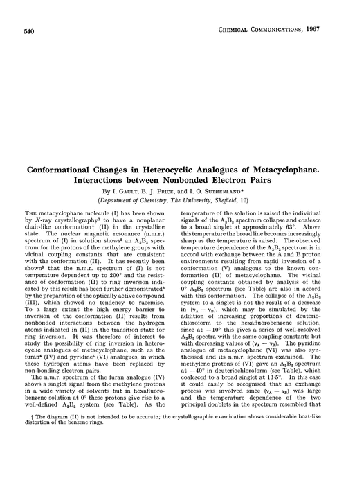 Conformational changes in heterocyclic analogues of metacyclophane. Interactions between nonbonded electron pairs