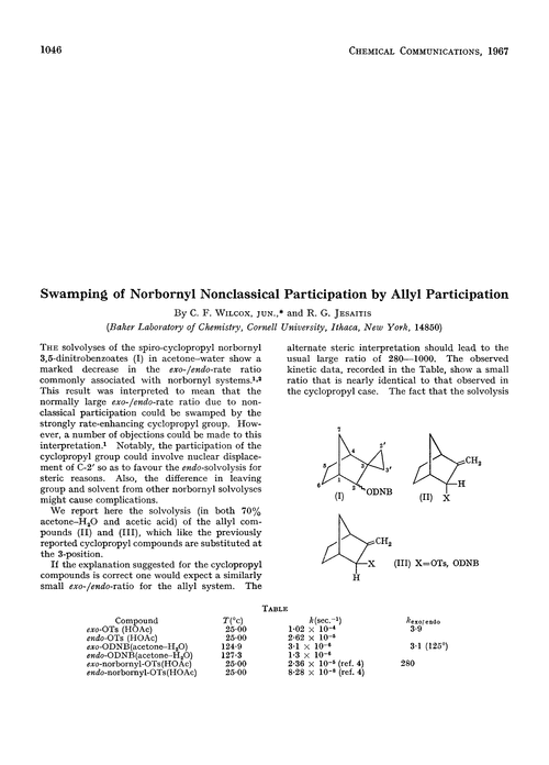 Swamping of norbornyl nonclassical participation by allyl participation