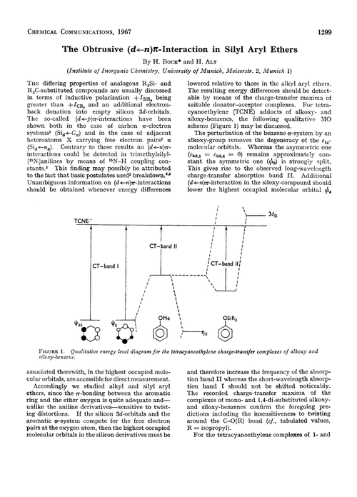 The obtrusive (dâ†�n)π-interaction in silyl aryl ethers