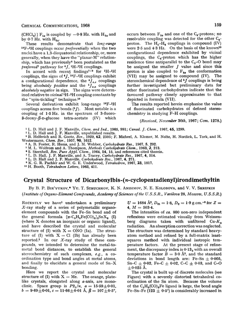 Crystal structure of dicarbonylbis-(π-cyclopentadienyl)irondimethyltin