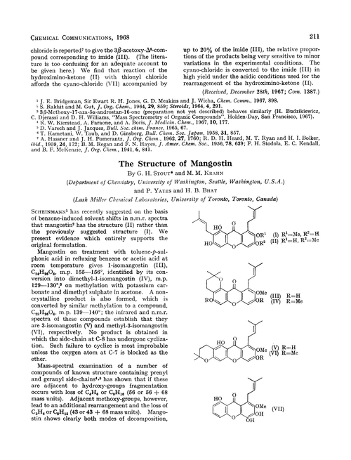 The structure of mangostin