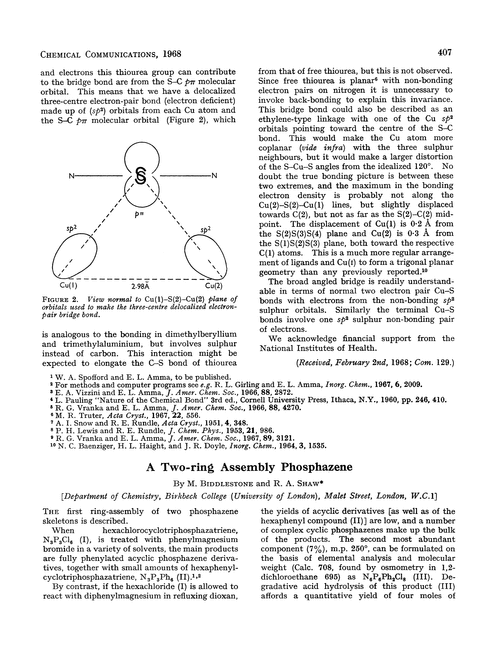 A two-ring assembly phosphazene