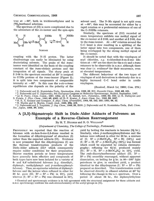 A [3,3]-sigmatropic shift in Diels–Alder adducts of fulvenes: an example of a reverse–Claisen rearrangement