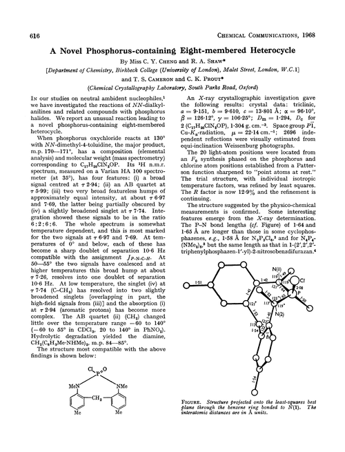 A novel phosphorus-containing eight-membered heterocycle