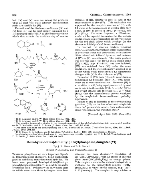 Hexahydridotris(dimethylphenylphosphine)tungsten(VI)