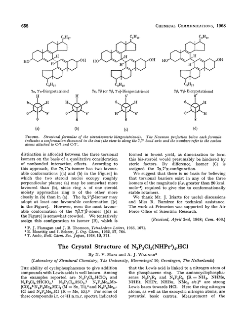 The crystal structure of N3P3Cl2(NHPri)4,HCl