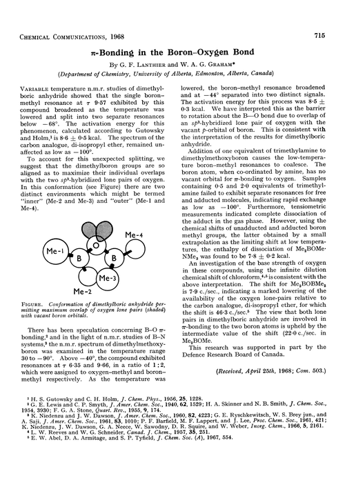 P Bonding In The Boron Oxygen Bond Chemical Communications London Rsc Publishing