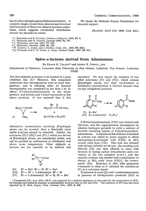 Spiro-α-lactams derived from adamantane