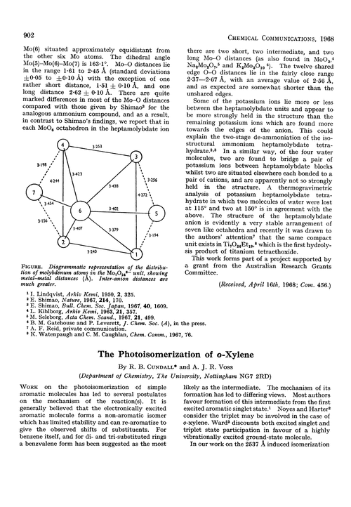 The photoisomerization of o-xylene