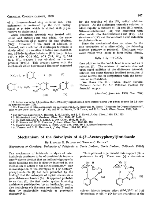 Mechanism of the solvolysis of 4-(2′-acetoxyphenyl)imidazole