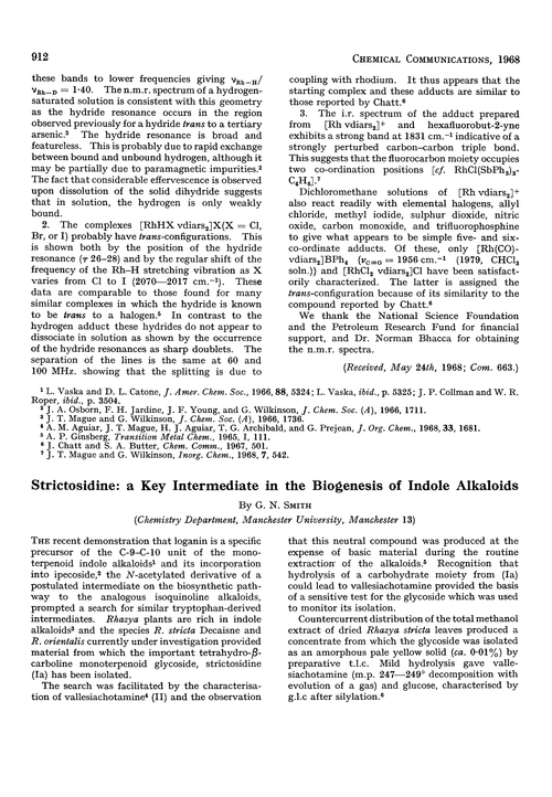 Strictosidine: a key intermediate in the biogenesis of indole alkaloids