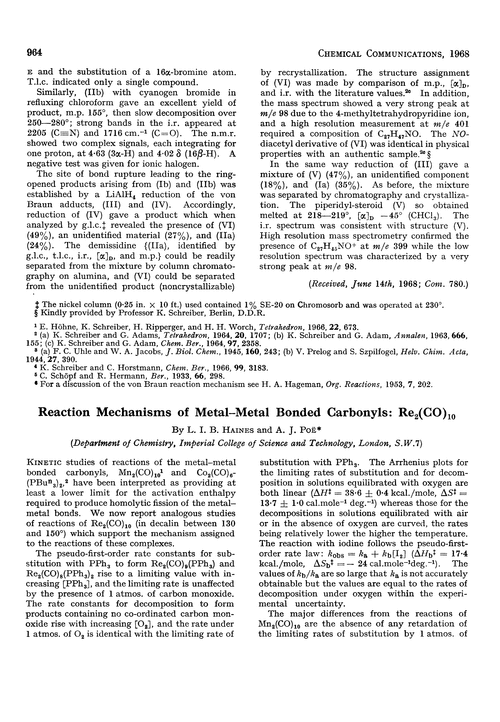 Reaction mechanisms of metal–metal bonded carbonyls: Re2(CO)10