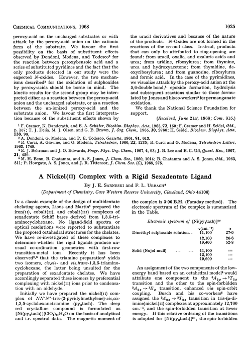 A nickel(II) complex with a rigid sexadentate ligand