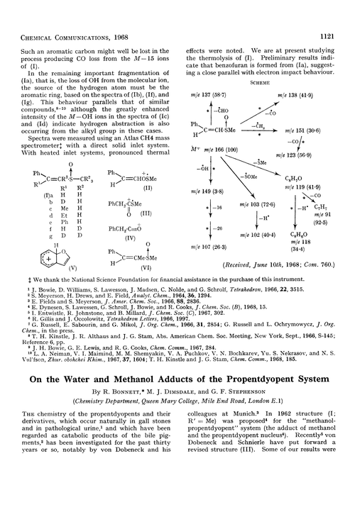 On the water and methanol adducts of the propentdyopent system