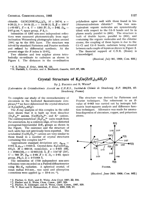 Crystal structure of K2Cu(ZrF6)2,6H2O