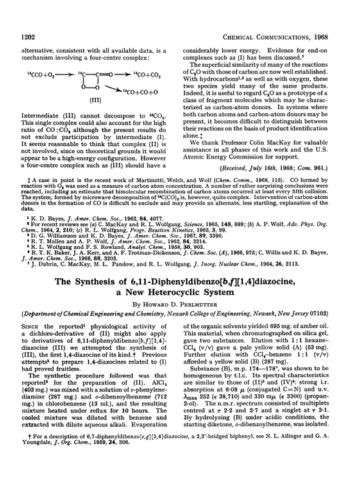The synthesis of 6,11-diphenyldibenzo[b,f][1,4]diazocine, a new heterocyclic system
