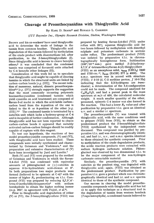 Cleavage of proanthocyanidins with thioglycollic acid