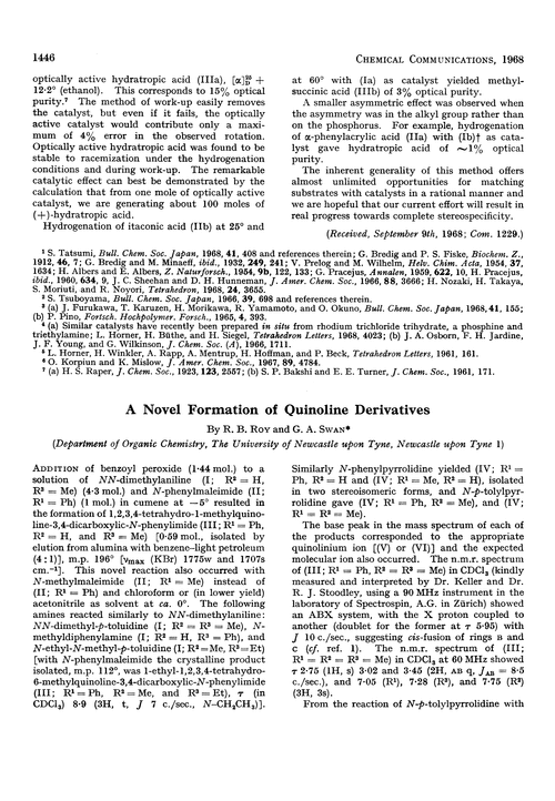 A novel formation of quinoline derivatives