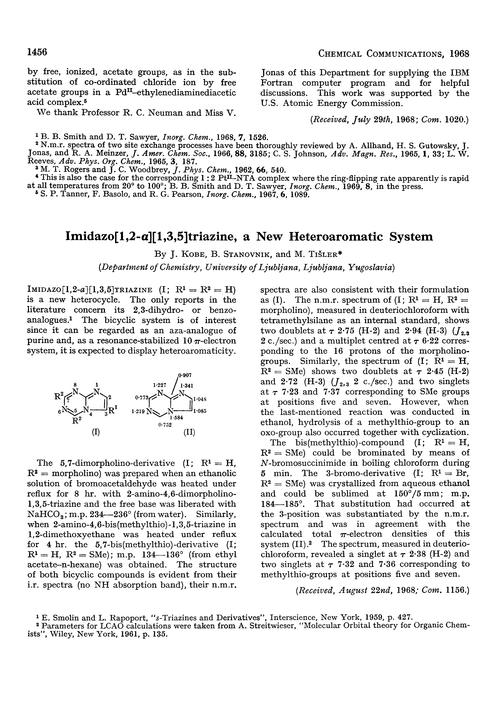 Imidazo[1,2-α][1,3,5]triazine, a new heteroaromatic system