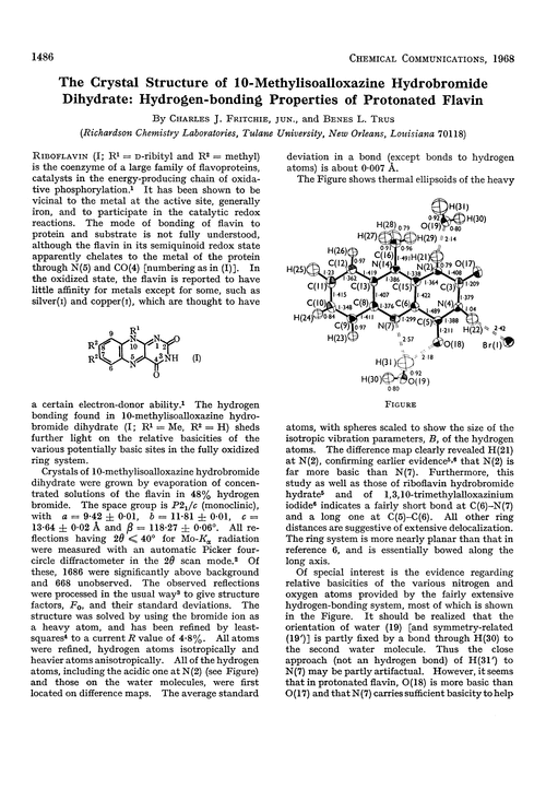 The crystal structure of 10-methylisoalloxazine hydrobromide dihydrate: hydrogen-bonding properties of protonated flavin