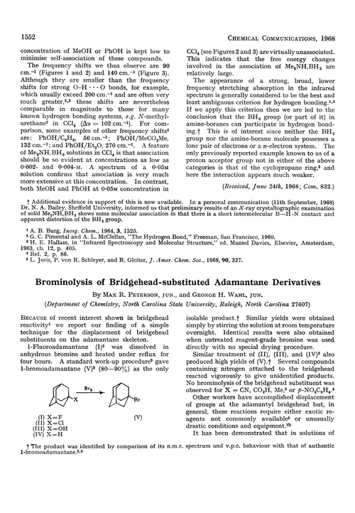 Brominolysis of bridgehead-substituted adamantane derivatives