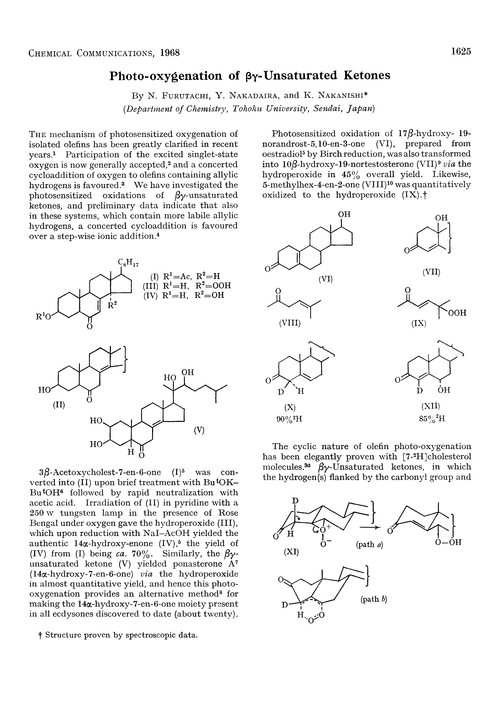 Photo-oxygenation of βγ-unsaturated ketones