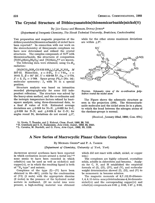 The crystal structure of dithiocyanatobis(thiosemicarbazide)nickel(II)