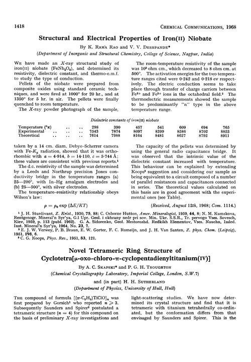 Novel tetrameric ring structure of cyclotetra[µ-oxo-chloro-π-cyclopentadienyltitanium(IV)]