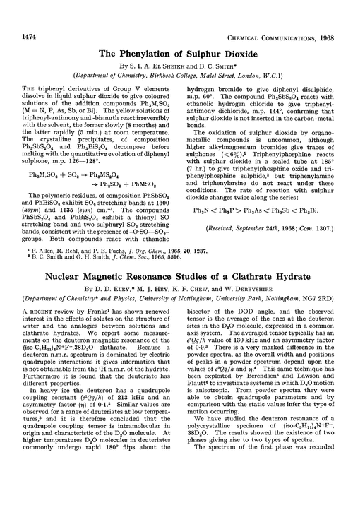 The phenylation of sulphur dioxide