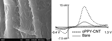 Graphical abstract: Comparison of Nafion- and overoxidized polypyrrole-carbon nanotube electrodes for neurotransmitter detection