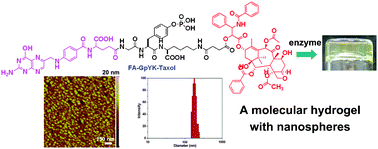 Graphical abstract: Self-assembled nanospheres as a novel delivery system for taxol: a molecular hydrogel with nanosphere morphology