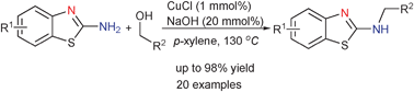 Graphical abstract: Regioselective N-alkylation of 2-aminobenzothiazoles with benzylic alcohols