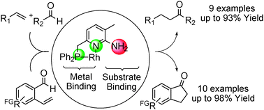 Graphical abstract: Inter- and intramolecular hydroacylation of alkenes employing a bifunctional catalyst system