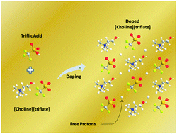 Graphical abstract: An organic ionic plastic crystal electrolyte based on the triflate anion exhibiting high proton transport