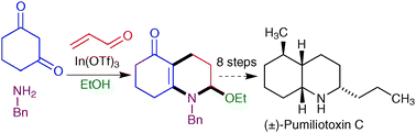 Graphical abstract: Brief, efficient and highly diastereoselective synthesis of (±)-pumiliotoxin C based on the generation of an octahydroquinoline precursor via a four-component reaction