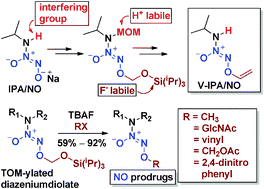 Graphical abstract: Novel protection–deprotection strategies in diazeniumdiolate chemistry: synthesis of V-IPA/NO