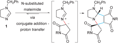 Graphical abstract: Imidazolium ylides from a conjugate addition–proton transfer route and their cycloaddition reactions