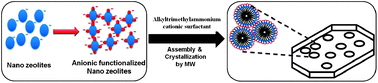 Graphical abstract: Mesoporous MFI zeolites by microwave induced assembly between sulfonic acid functionalized MFI zeolite nanoparticles and alkyltrimethylammonium cationic surfactants